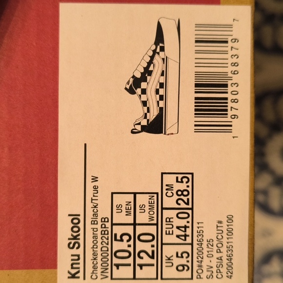 Vans Black and White Checkered Sneakers - Picture 6 of 6